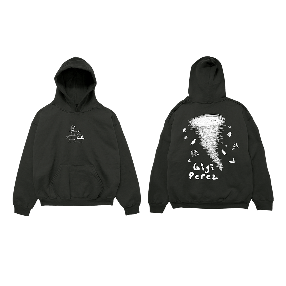Gigi Perez Tornado Black Hoodie Front and Back